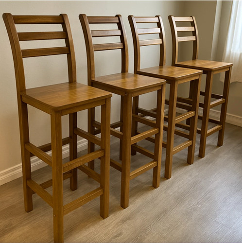 Holz barhocker set - holz,