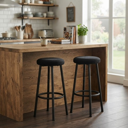 Bequeme runde stoff barhocker - bequeme,